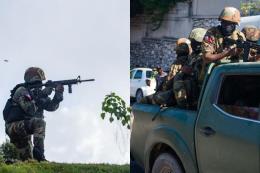 Photocollage of the Haitian Armed Forces soldiers.